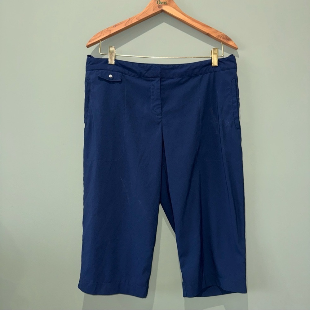 Izod Golf Navy Blue Cropped Pants Capri Performance Outdoor Womens 10
